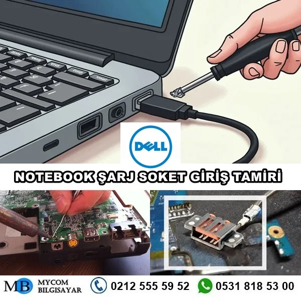 dell laptop şarj girişi (Soket) tamiri