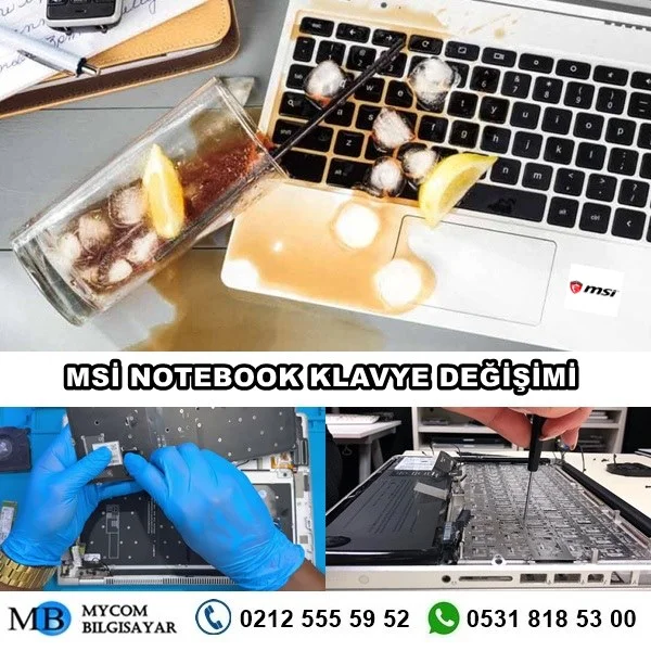 msi laptop klavye değişimi